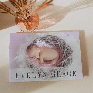 Sheer Overlay   Baby Photo Christening or Baptism Guest Book