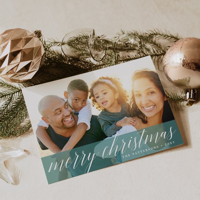 Sheer Spruce | Merry Christmas Holiday Photo Card (Creator Uploaded)