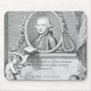 Sheet Cover with a portrait of Felice Giardini Mouse Mat