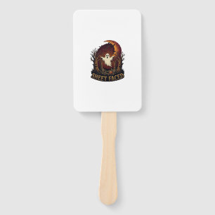 Sheet Faced Ghost Halloween Spooky Trees Moon_1 Hand Fan