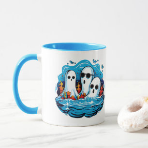 Sheet faced ghosts for Halloween Mug