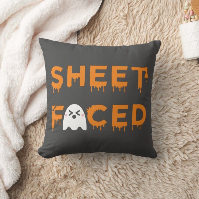 Sheet Faced Orange Cushion (Blanket)
