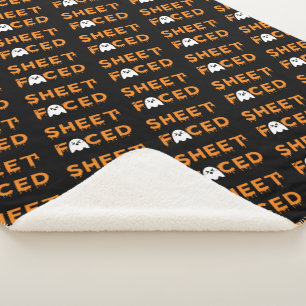 Sheet Faced Orange Sherpa Blanket