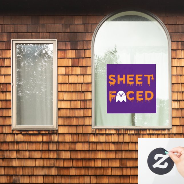 Sheet Faced Orange Window Cling (Home Window)