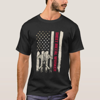 Sheet Metal Worker Gifts Design On Back Of Shirt