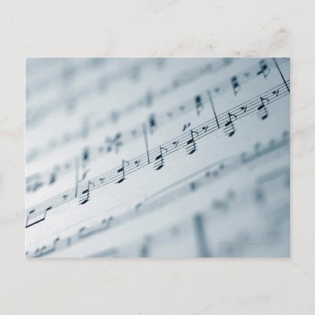 Sheet Music 10 Postcard (Front)