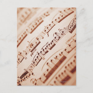 Sheet Music 5 Postcard
