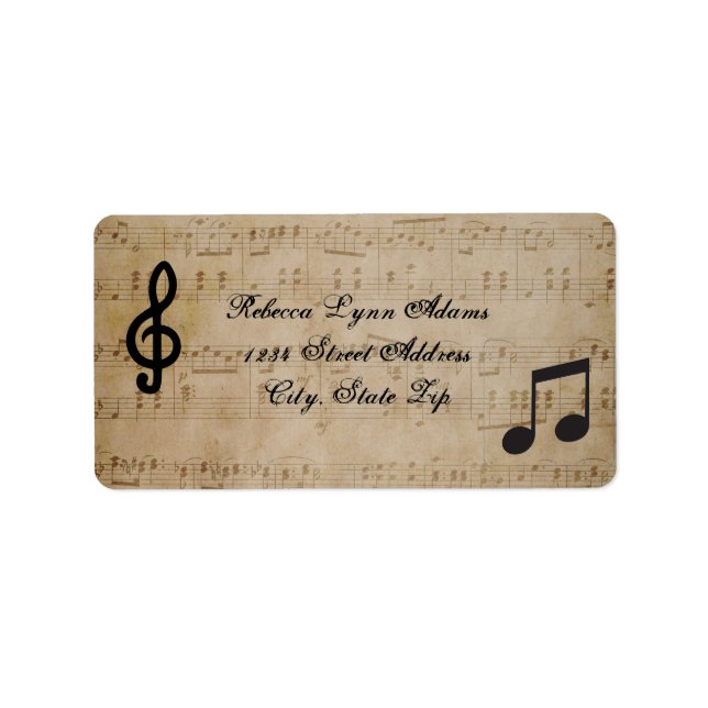 Sheet Music - Address Label (Front)