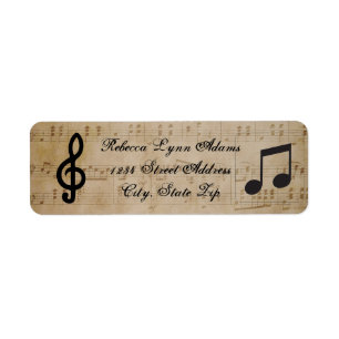 Sheet Music - Address Label