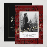 Sheet Music Burgundy Photo VIrtual Graduation