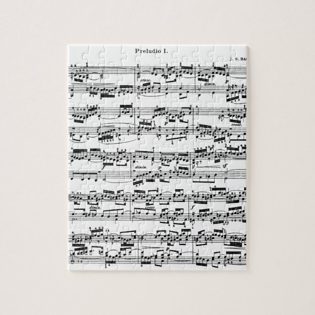 Sheet Music by Bach Jigsaw Puzzle (Vertical)