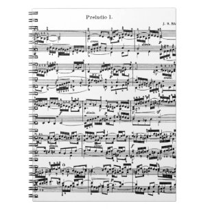 Sheet Music by Bach Notebook