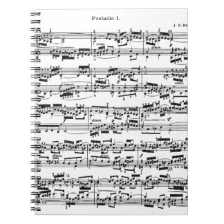 Sheet Music by Bach Notebook
