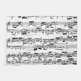 Sheet Music by Bach Tea Towel