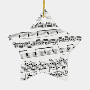 Sheet Music Ceramic Tree Decoration
