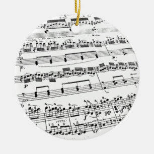 Sheet Music Ceramic Tree Decoration