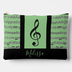 Sheet music cosmetic bag