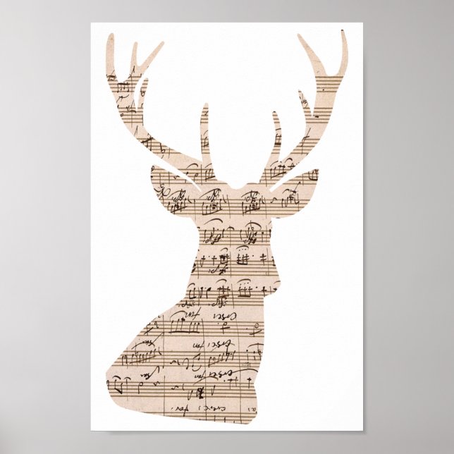 sheet music deer poster (Front)