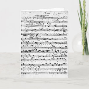 Sheet Music for the Overture to 'Egmont' Card