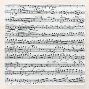 Sheet Music for the Overture to 'Egmont' Glass Coaster