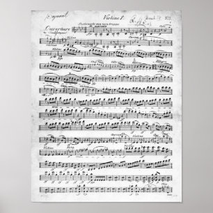 Sheet Music for the Overture to 'Egmont' Poster