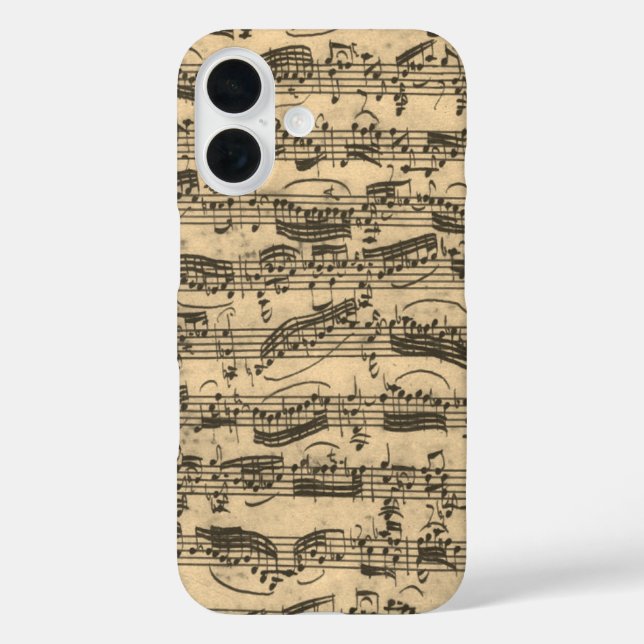 Sheet Music from JS Bach Case-Mate iPhone Case (Back)