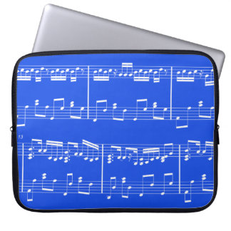 Sheet Music Laptop Case Royal Blue