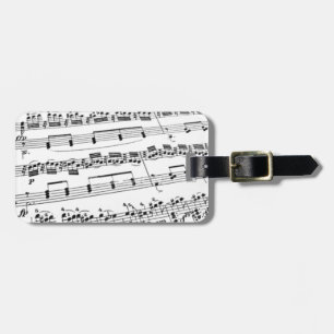 Sheet Music Luggage Tag