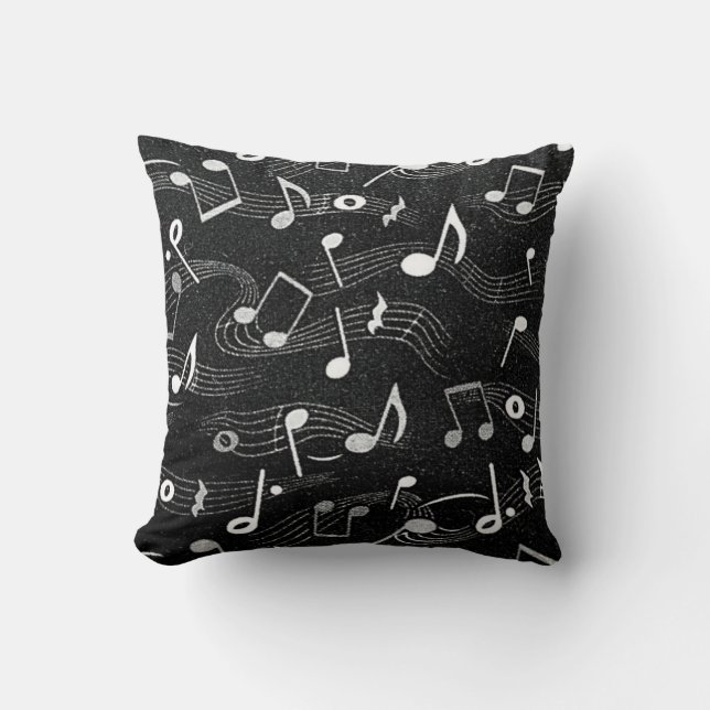 Sheet Music Notes Design Cushion (Front)
