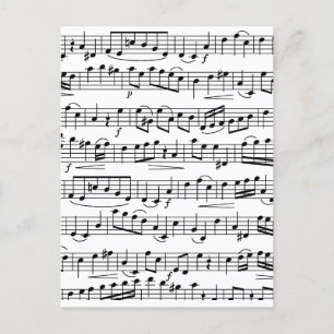 Sheet Music Notes            Postcard