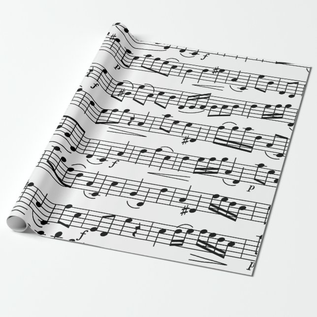 Sheet Music Notes      Wrapping Paper (Unrolled)