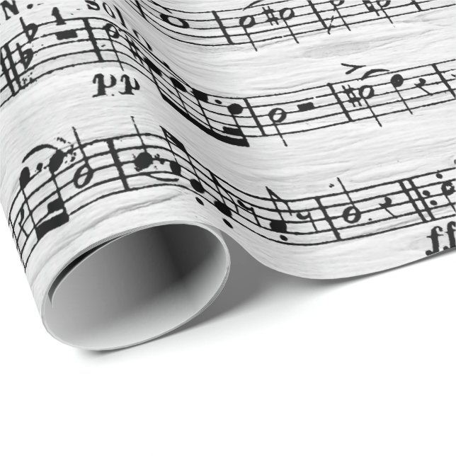 Sheet Music On Birch Wrapping Paper (Roll Corner)