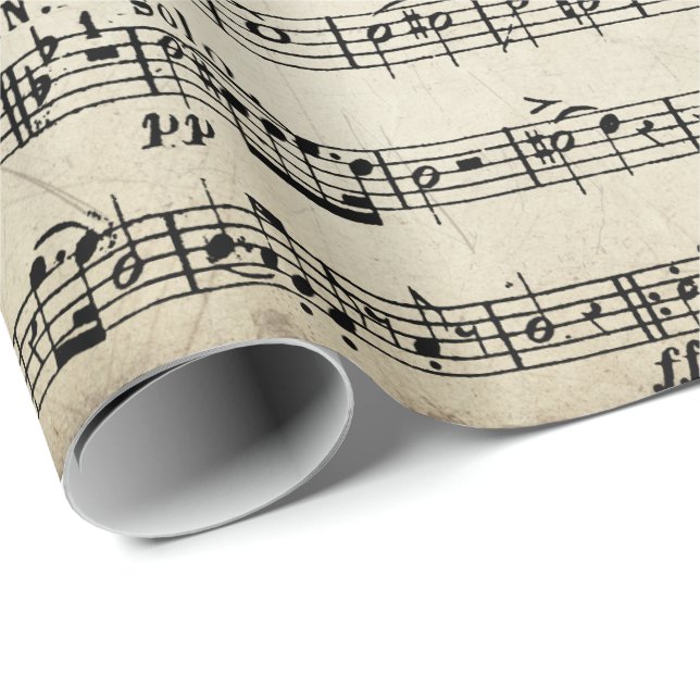 Sheet Music On Vintage Paper (Roll Corner)
