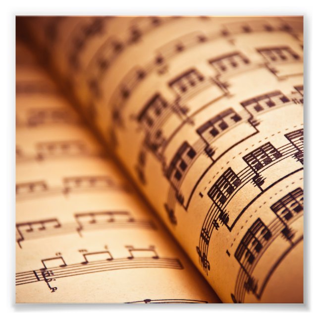 Sheet Music Pages Photo Print (Front)