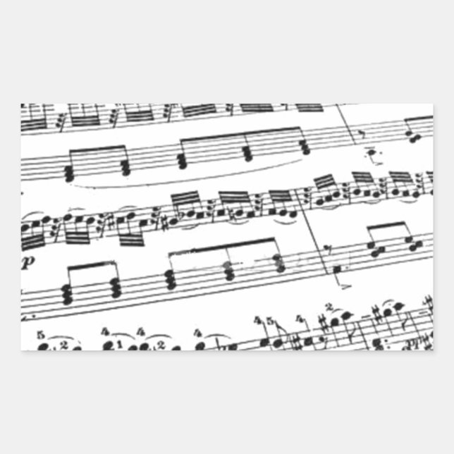 Sheet Music Rectangular Sticker (Front)