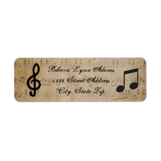 Sheet Music - Return Address Label