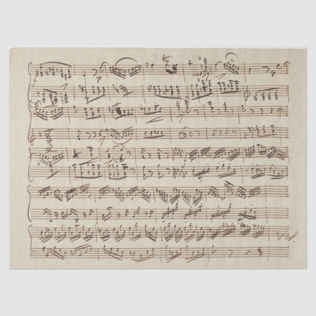 Sheet Music Sonata Vintage Decoupage Notes Aged (Front)