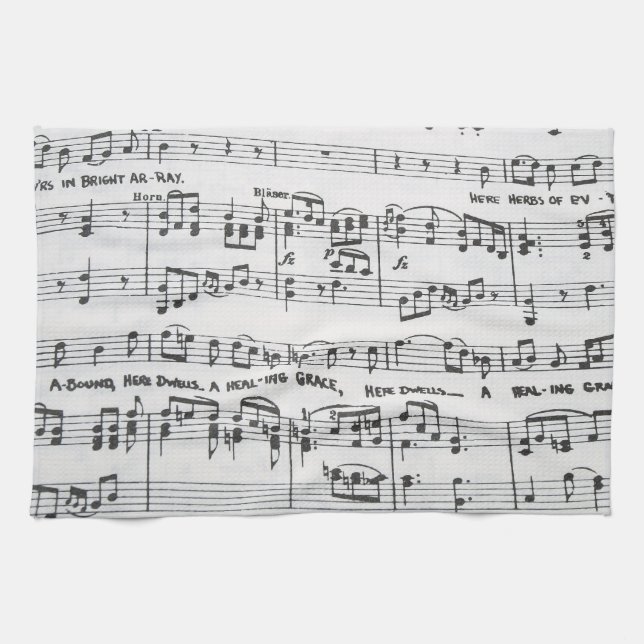 Sheet Music Tea Towel (Horizontal)