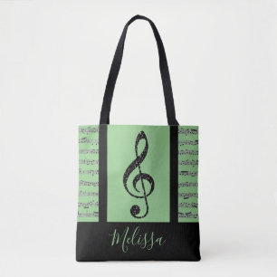 Sheet music tote bag
