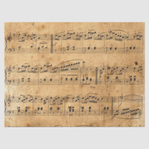 Sheet Music Vintage Parchment Background Decoupage
