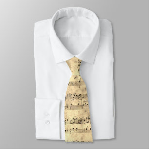 Sheet Music Vintage Tie