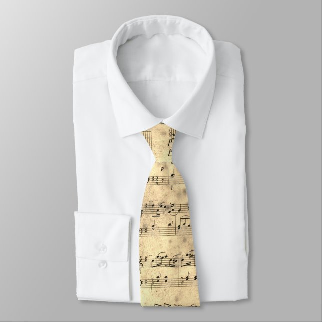 Sheet Music Vintage Tie (Tied)