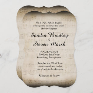 Sheet Music Wedding Invitation