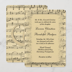 Sheet Music Wedding Invitation