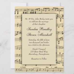 Sheet Music Wedding Invitation