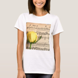 Sheet Music Yellow Rose T-Shirt