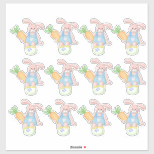 Sheet of 12  Easter Bunnies