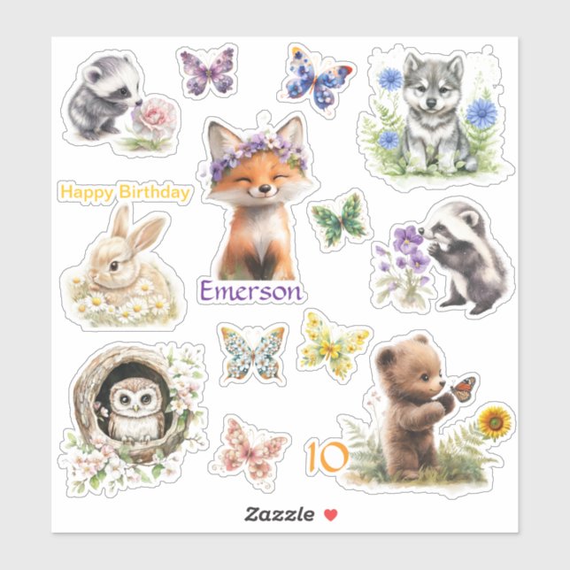 Sheet of 13 Custom-Cut Vinyl Stickers Customise (Sheet)