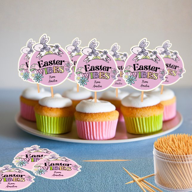 Sheet of 14 Easter Stickers Cupcake Toppers (Creator Uploaded)