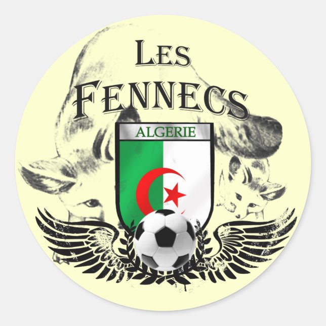 Sheet of 20 Algerie Les Fennecs Algeria Stickers (Front)